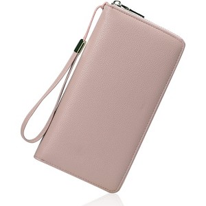 Clotth Womens RFID Blocking Wallet - Large Capacity PU Leather Zip Around Clutch with Detachable Wristlet, Easy to Use for Daily & Travel - 1 of 4