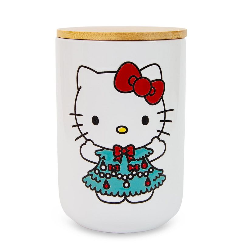 Silver Buffalo Sanrio Hello Kitty Holiday 6-Inch Ceramic Snack Jar, 1 of 9