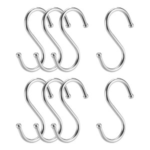 Unique Bargains Stainless Steel Kitchen Room Office Multiple Uses S Shape Hook 8 Pcs - 1 of 3