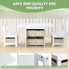 JOYMOR Kids Table and Chairs Set with 6 Drawers, Solid Wood Toddler Activity Desk for Arts & Study, Ages 3-8, White - 4 of 4