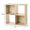 Racxily 4-Cube Storage Organizer Bookshelf -stylish Storage Organizer Book Case for Home Bedroom Office, Easy Assembly - 2 of 4