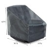 Summerset Shield Recliner Chair Cover Ultimate Protection for Your Outdoor Furniture 26" x 35" x 43" Mercury - 2 of 4