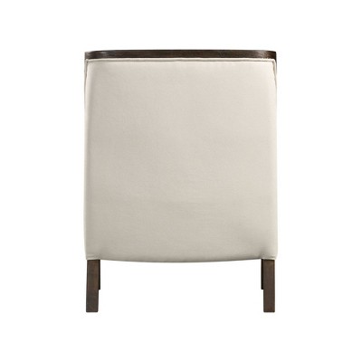 Dayna Transitional Beige Accent Chair with Trendy Cut-Outs