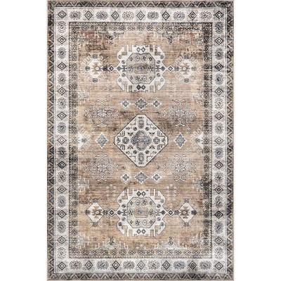 Nuloom Evelina Traditional Spill Proof Treated Pet Friendly Premium Machine Washable Area Rug