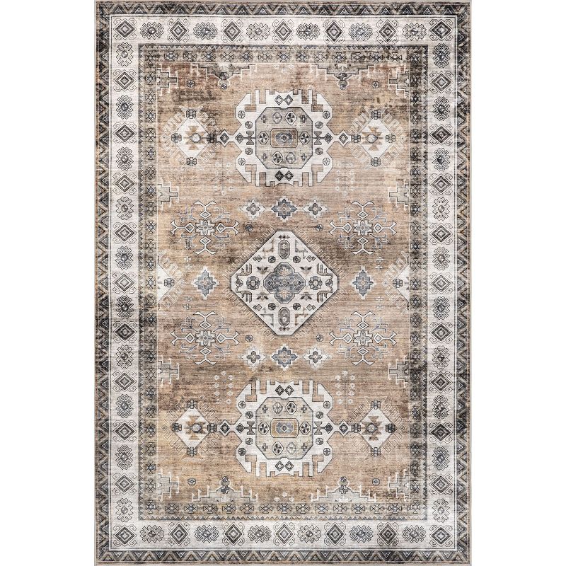 nuLOOM Evelina Traditional Spill Proof Machine Washable Area Rug, 1 of 13