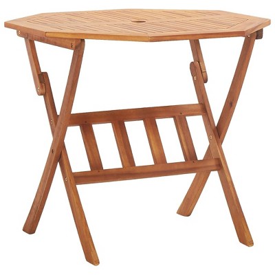 vidaXL Folding Patio Table, 35.4"x29.5" Solid Wood Acacia