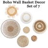 Aoibox 7 Pack Boho Wall Basket Decor - Seagrass Rattan Wicker Wall Art for Farmhouse Living Rooms Bedrooms Kitchen Home - 4 of 4