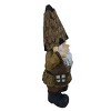 16" Magnesium Oxide Indoor/Outdoor Garden Gnome with Lantern Statue Brown - Alpine Corporation - 4 of 4