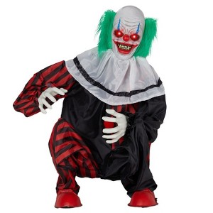 Karl Home 2.6 Ft. Animated Clown Decoration With Creepy Red LED Eyes Halloween Decoration - 1 of 4