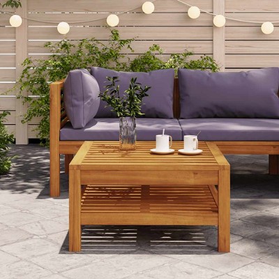 Coffee Table Natural Acacia Wood Solid Acacia Wood Medium Durable vidaXL
