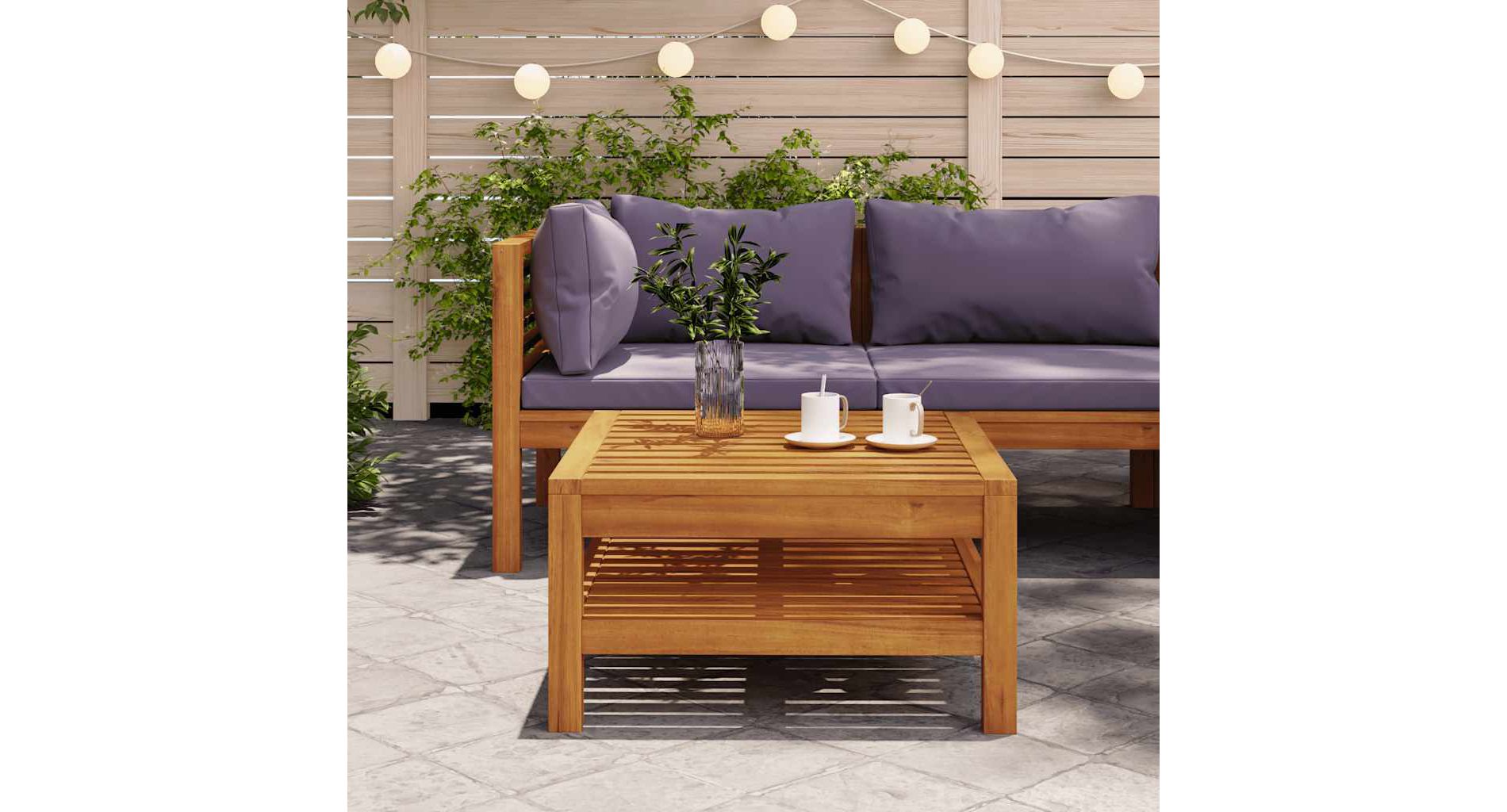 Coffee Table Natural Acacia Wood Solid Acacia Wood Medium Durable vidaXL