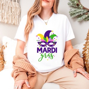 Simply Sage Market Mardi Gras Mask Short Sleeve Tee - 1 of 4