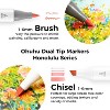 Ohuhu Alcohol Brush Markers 48 Mid-tone Colors- Double Tipped Alcohol Based Art Marker Set - Brush & Chisel Dual Tips- Honolulu- Refillable - 2 of 4