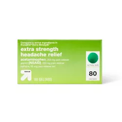 Acetaminophen/Aspirin (NSAID) Extra Strength Headache Relief Geltabs - 80ct - up & up™