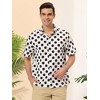Lars Amadeus Men's Summer Polka Dots Button Down Short Sleeves Hawaiian Shirts - 2 of 4