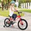 Costway 16"/18" LED Lighted Kids Bike with Adjustable Seat Coaster Brake Training Wheels Blue/Red/Pink - 2 of 4