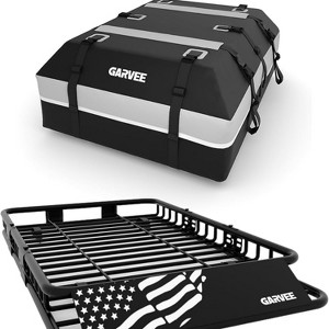 Universal Roof Rack Basket, 200 Lbs Capacity Rooftop Cargo Carrier Basket with Waterproof Luggage Bag, for Suvs, Trucks, Vehicles - 1 of 4