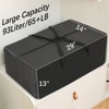 Moving Bags Heavy Duty with Strong Zipper & Handles, Sturdy Clothes Storage Bags , Packing Bags Totes, 6 Pack, Black (Copy) - 2 of 4