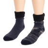 MUK LUKS Men's 2 pack Fleece Layered Socks - image 2 of 4