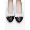 Jens - White Toe Cap Leather Ballet Flats (Women) | Forever & Always Shoes - 4 of 4