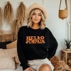 Simply Sage Market Women's Graphic Sweatshirt Hello Pumpkin Flowers - 2 of 4