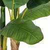 Artificial Banana Tree, Faux Banana Tree with Grey Planter, Artificial Plants with Faux Banana Leaves Plant for Home Office Decor - 4 of 4