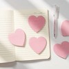 Anna-Kaci 3-Piece Heart Shaped Sticky Note Pad Set for Desk and Office Use - Pink - 4 of 4