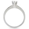 Slickblue Women’s Solitaire Ring,Silver Stainless Steel, 4.5mm Clear CZ, Polished Band, Classic Prong Setting, Size 5-10 - 4 of 4