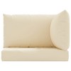 vidaXL 3 pcs Pallet Cushions in Beige Oxford Fabric - Water-Resistant, Durable, and Breathable - Perfect for Outdoor and Indoor Spaces - 4 of 4
