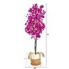 Nearly Natural 6-ft Artificial Bougainvillea Tree with Handmade Jute & Cotton Basket, Purple - 2 of 4