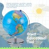 Next Level Stuff LED Illuminated Globe - 3-in-1 Educational STEM World Map with USB Switch Button - 9.5" Tall, Blue Globe with Chrome Stand - 3 of 4