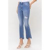 Women's Scalloped Hem High Rise Kick Crop Flare Jeans - FLYING MONKEY - image 3 of 4