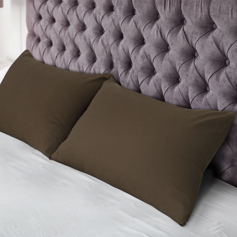 PiccoCasa Luxury 1800 Brushed Microfiber Pillowcases 2 Pcs, 3 of 4