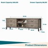 Homhougo Mid Century Modern TV Stand for 75-Inch TV, Rustic Grey Wooden Entertainment Center with 4 Drawers Grey - 2 of 4