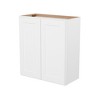 HOMLUX Easy-DIY Shaker White Ready to Assemble Wall Kitchen Cabinet 2 Doors-2 Shelves - 3 of 3