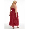 June + Vie by Roaman's Women's Plus Size Ruffled Peplum Corseted Midi Dress - 3 of 4