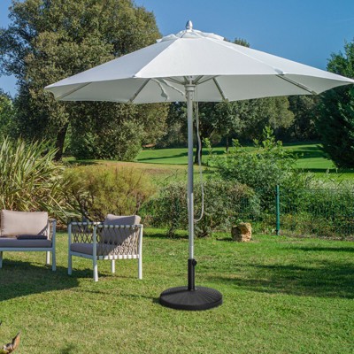 49 lbs Black Resin and Steel Patio Umbrella Base Stand