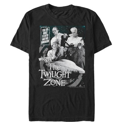 Men's The Twilight Zone Welcome Collage T-Shirt - Black - 5X Large