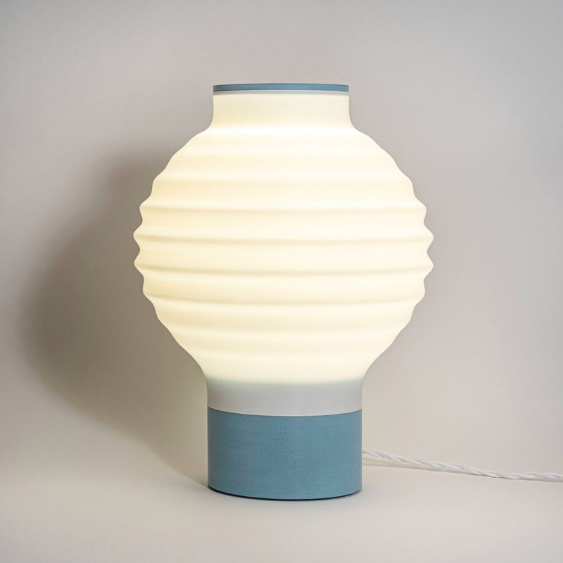 15" Asian Lantern Vintage Traditional Plant-Based PLA 3D Printed Dimmable LED Table Lamp White - JONATHAN Y, 5 of 9