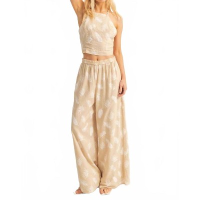 Women's Patterned Halter And Pant Set - HYFVE