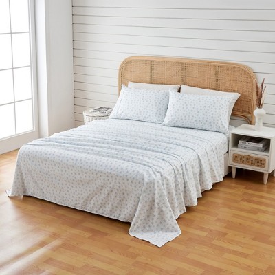 Twin Blue Starfish Coastal Microfiber Sheet Set