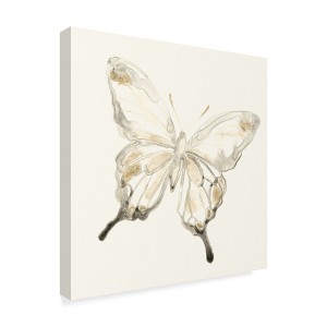 Trademark Fine Art -June Erica Vess 'Sepia Butterfly Impressions Iv' Canvas Art - 1 of 4