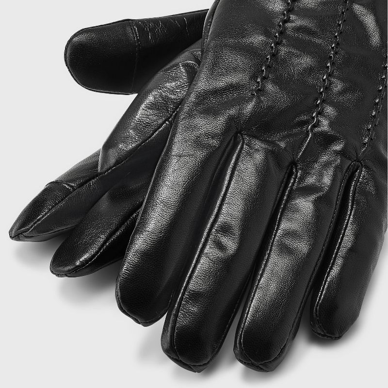 Men&#39;s Basic Triple Trim Touch Dress Gloves - Goodfellow &#38; Co&#8482; Black, 3 of 5