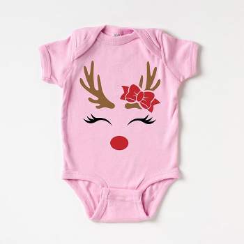 The Juniper Shop Reindeer Girl Baby Bodysuit