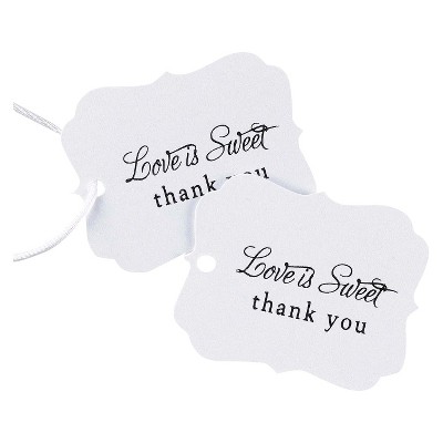  25ct Love is Sweet Wedding Thank You Favor Cards 