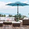 LOVMOR 7.5ft * 7.5ft Patio Umbrella with Crank and Push Button Tilt,Red - 3 of 4