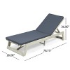 Christopher Knight Home Paul Outdoor Acacia Wood Adjustable Chaise Lounge with Cushion - 3 of 4