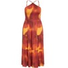 Women's Plus Size Tahiti Tie Dye Maxi Dress - tangerine | CITY CHIC - 4 of 4