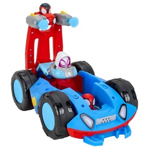 Spidey and His Amazing Friends Deluxe Feature Team Spidey Flip & Reveal Cruiser Toy Vehicle - 4pk - 1 of 4