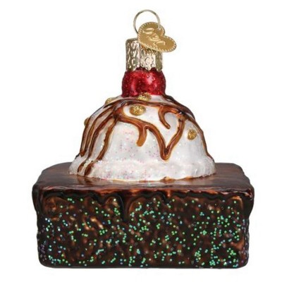 Old World Christmas 3.0 Inch Brownie A La Mode Chocolate Treat Ornament Tree Ornaments